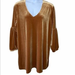 Madewell Velvet Balloon Sleeve Tunic Top Dress 3X